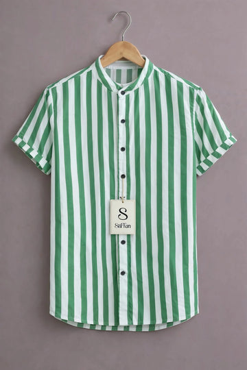Men's Emerald Vertical Stripe Shirt