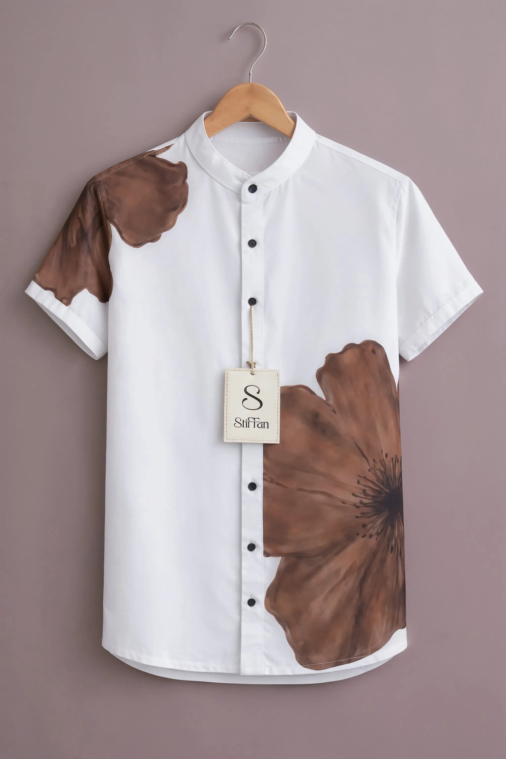 Ivory Mocha Bloom Shirt