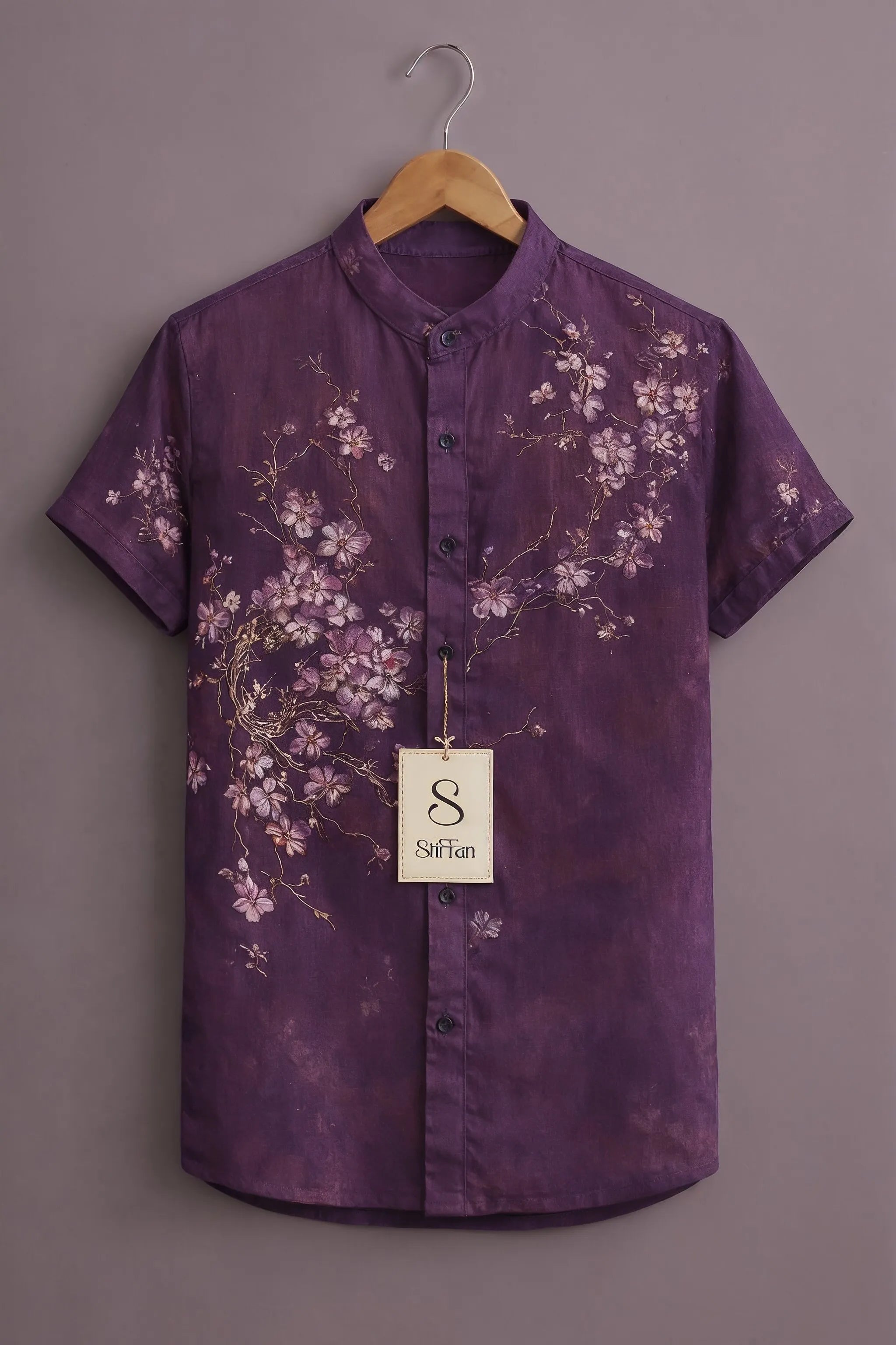 Men's Plum Blossom Art Shirt