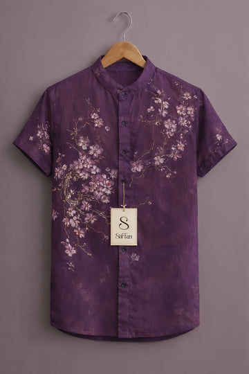 Men's Plum Blossom Art Shirt
