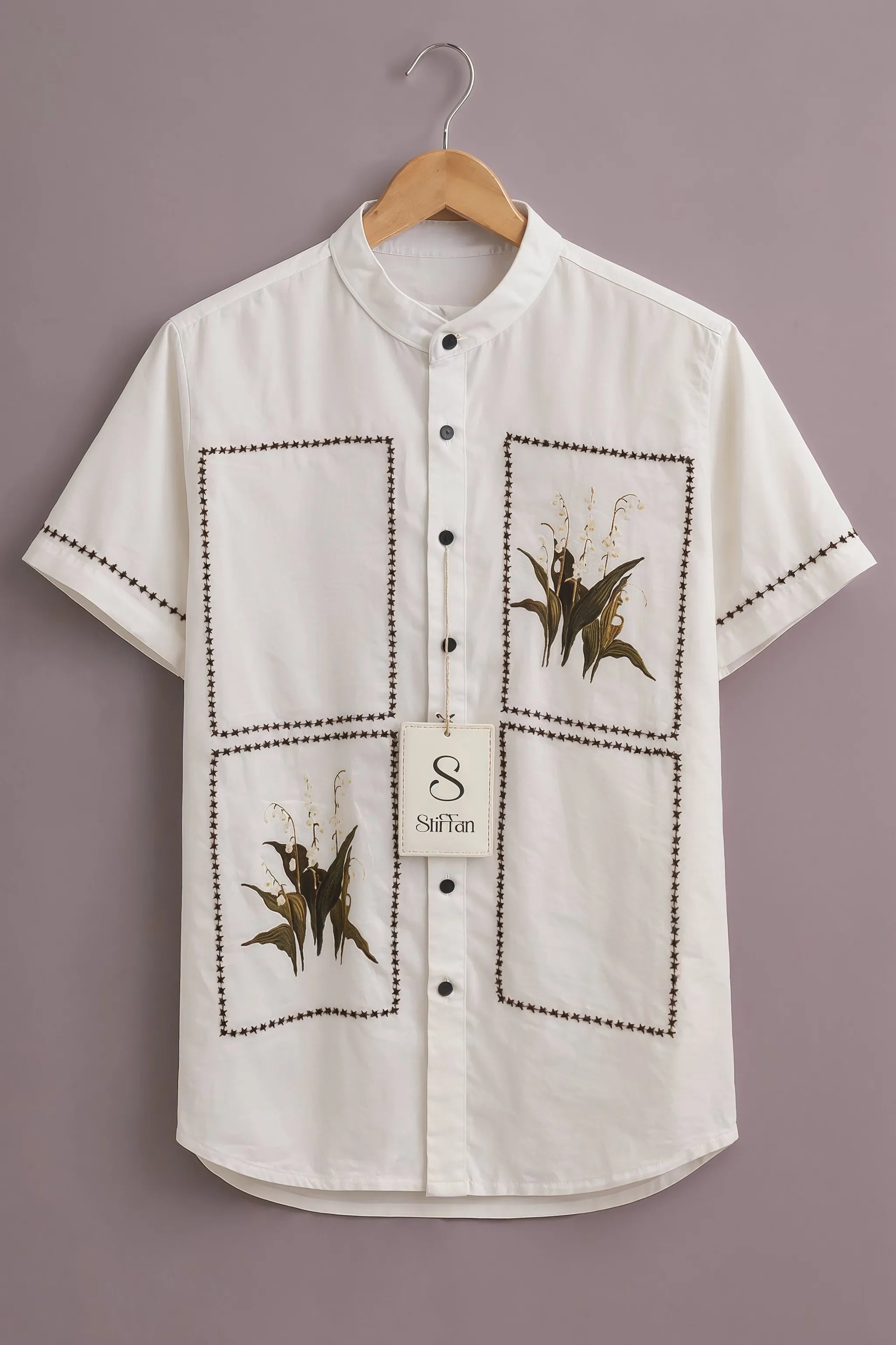 Ivory Botanical Panel Shirt