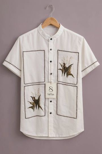 Ivory Botanical Panel Shirt