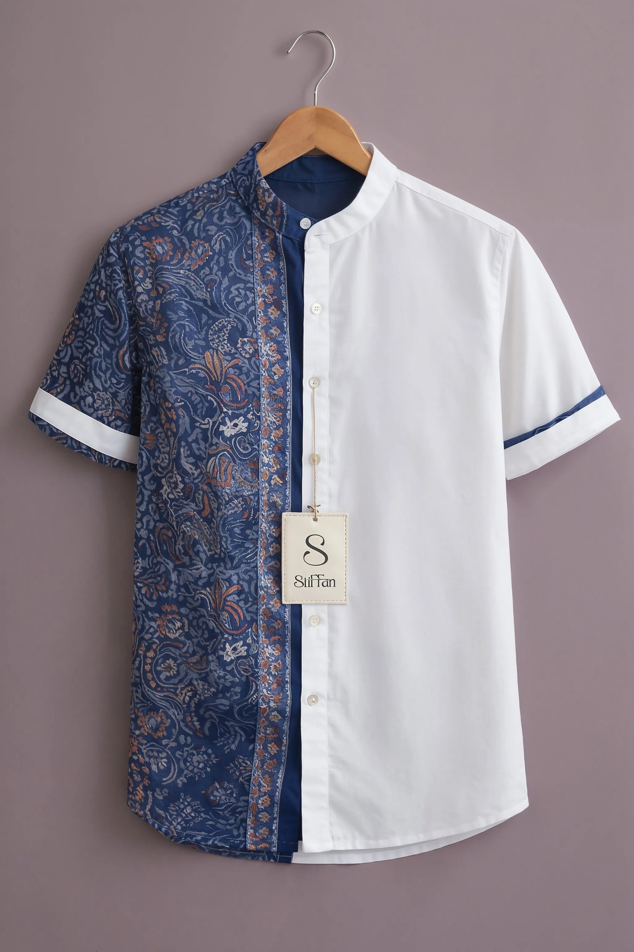 Men's Royal Split Paisley Shirt