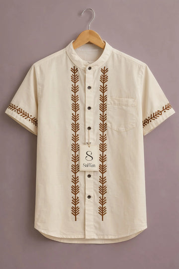 Ivory Artisan Embroidered Shirt