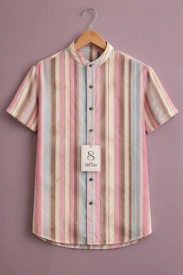 Men's Pastel Riviera Stripe Shirt