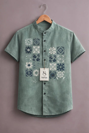 Men's Sage Mosaic Heritage Shirt