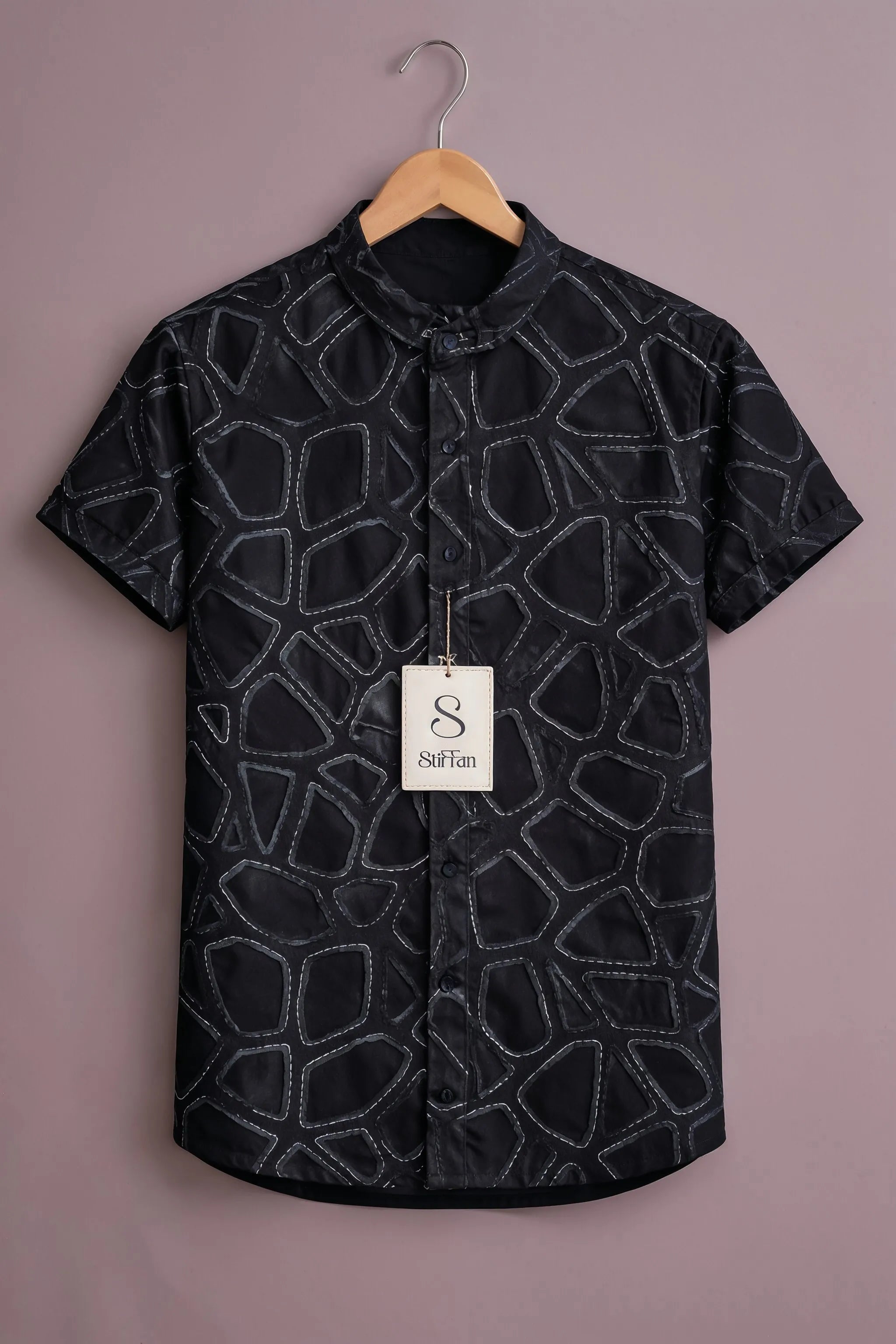 Men's Midnight Geo Abstract Shirt