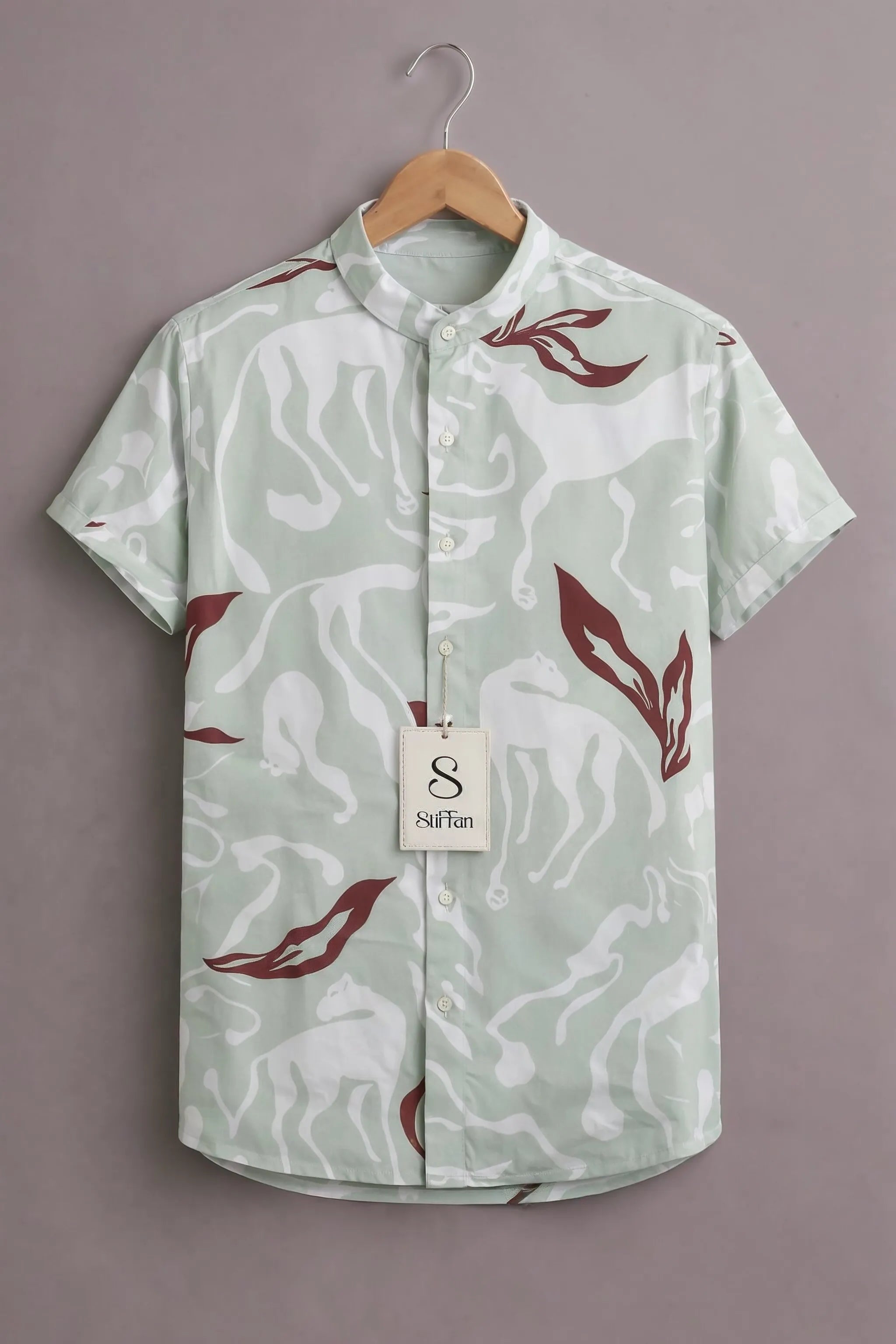 Men’s Sage Wild Print Shirt