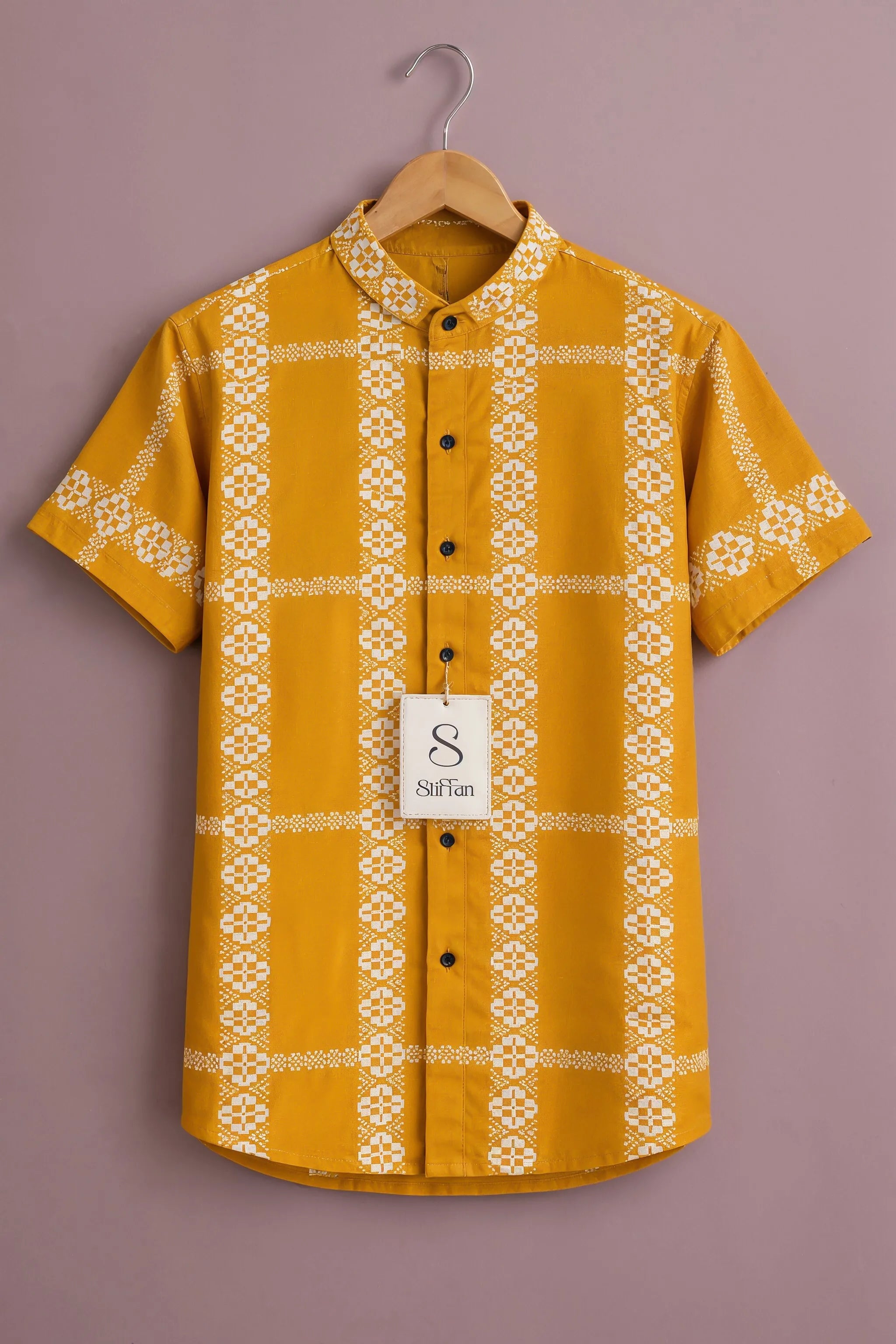 Mustard Heritage Print Shirt