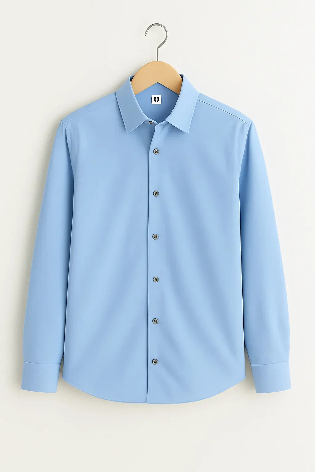 Duckberry's Signature Sky Blue Camp Collar Design with Crisp Stitching and Polished Look Shirt