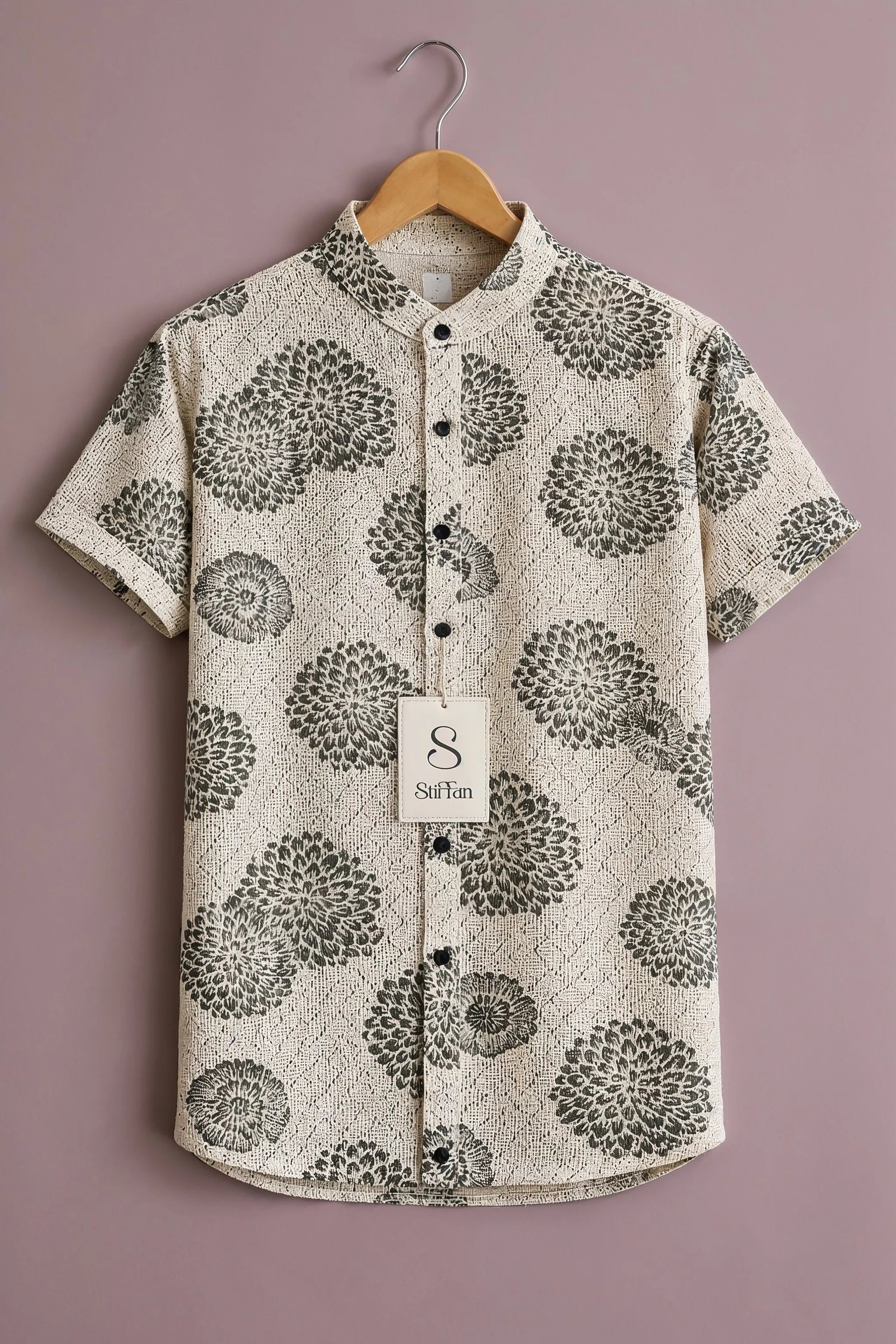 Ivory Olive Ethnic Bloom Shirt
