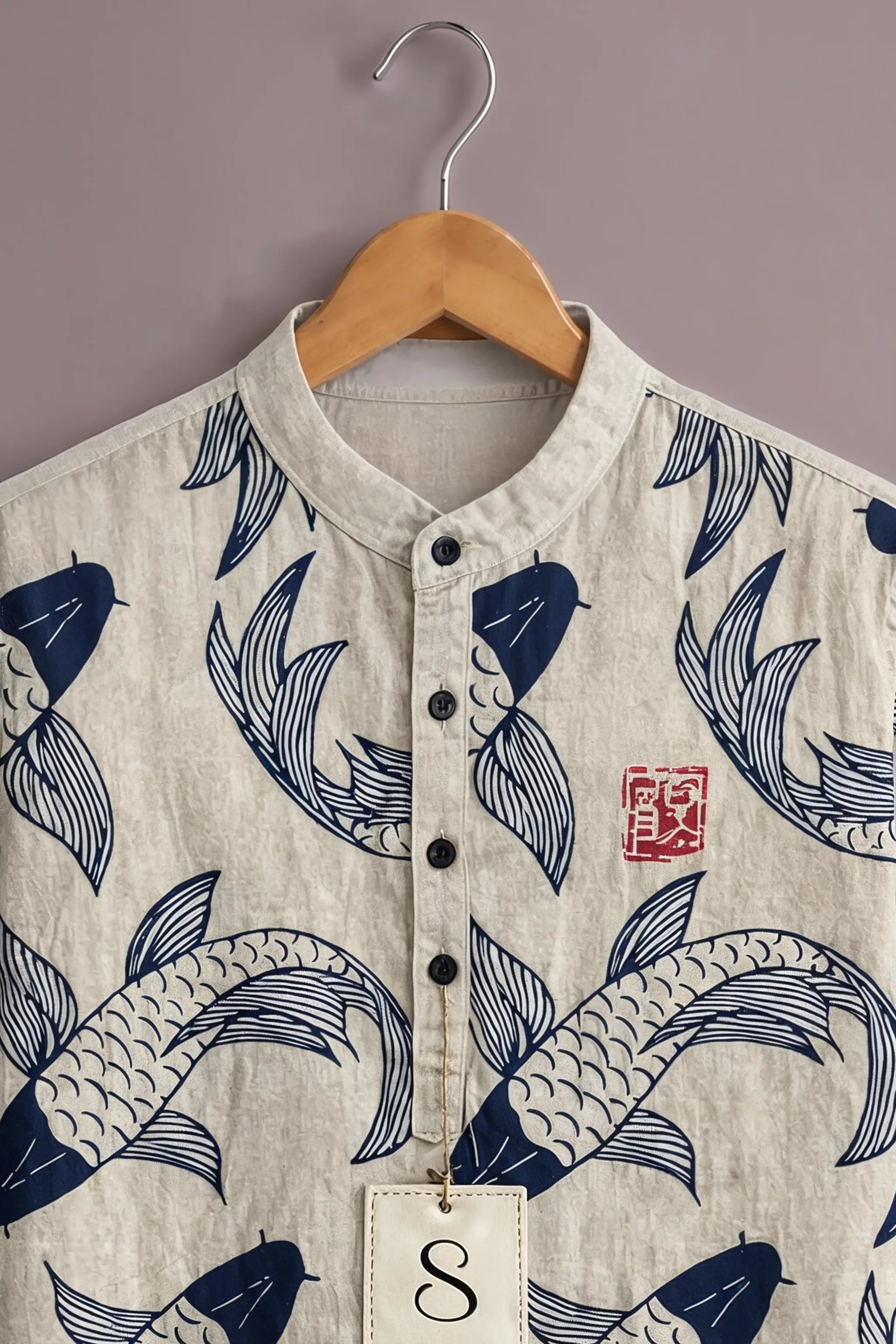 Men's Indigo Koi Heritage Shirt