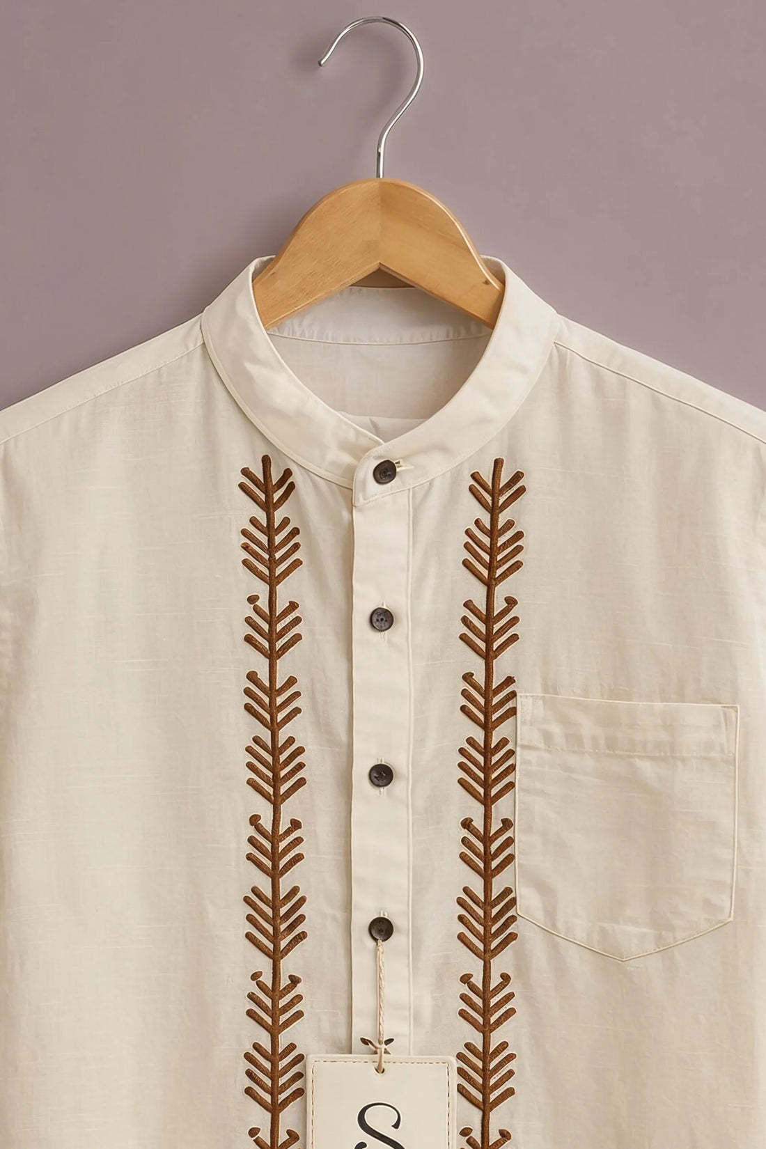 Ivory Artisan Embroidered Shirt