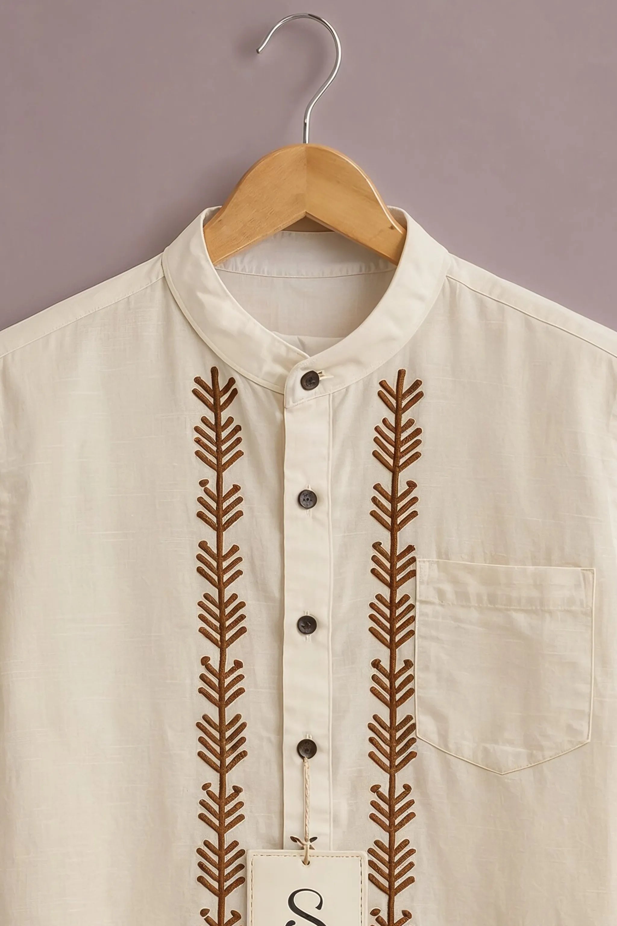 Ivory Artisan Embroidered Shirt
