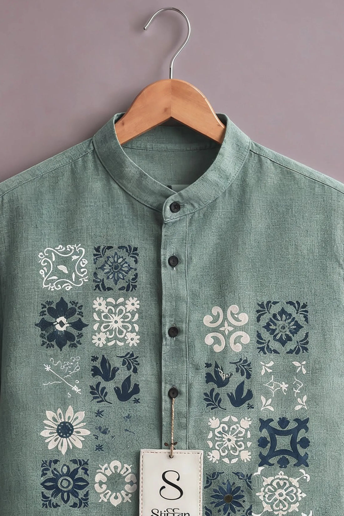 Men's Sage Mosaic Heritage Shirt