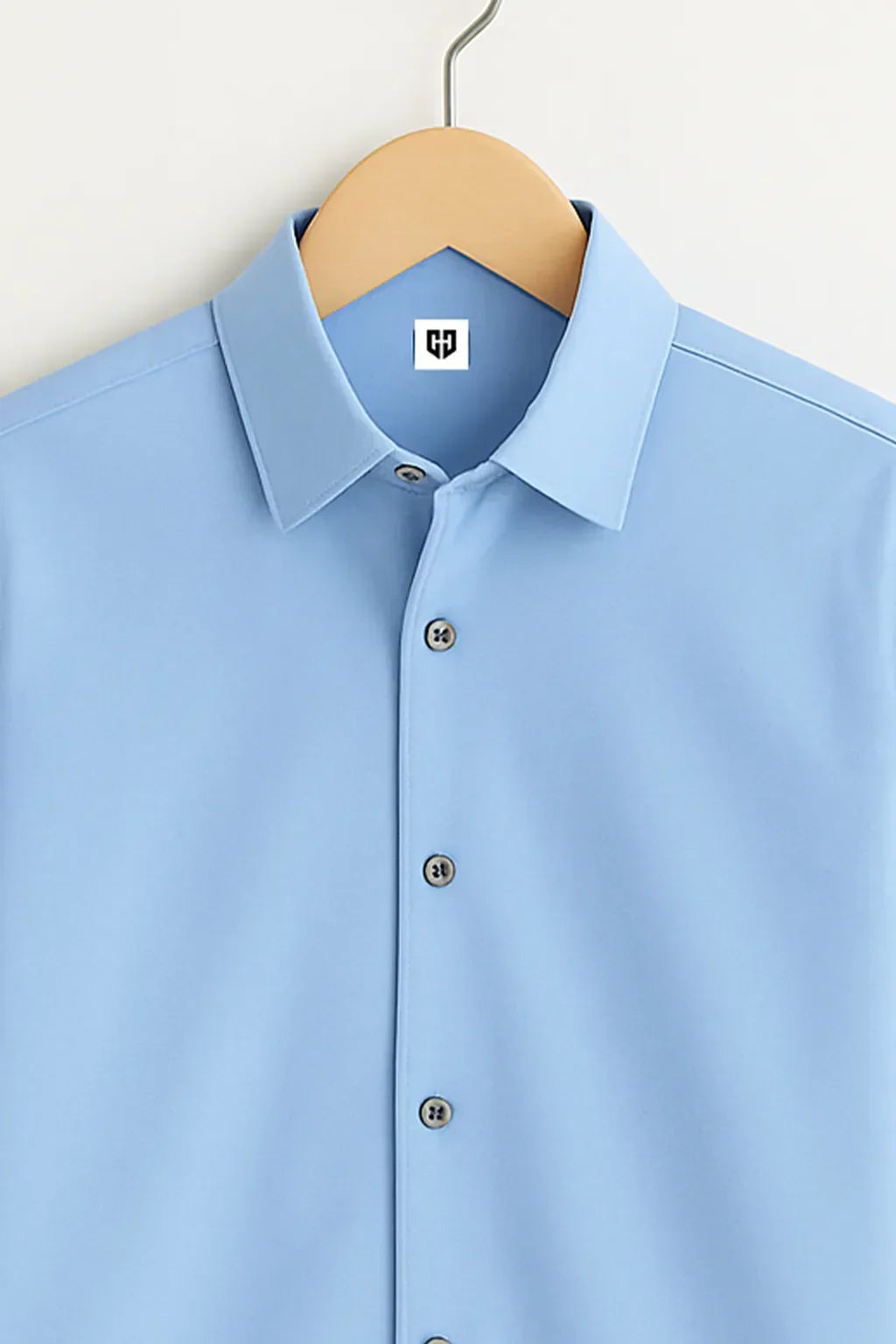 Duckberry's Signature Sky Blue Camp Collar Design with Crisp Stitching and Polished Look Shirt