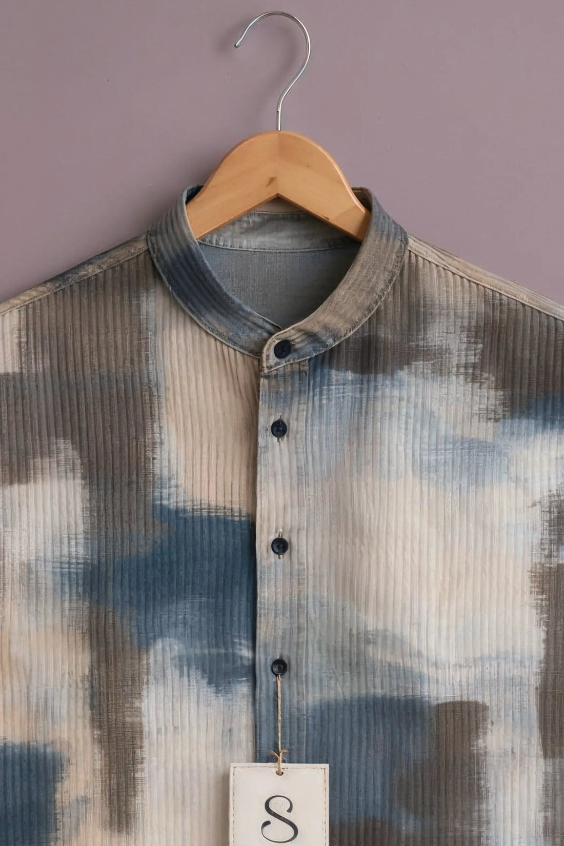 Men’s Smoky Drift Abstract Shirt