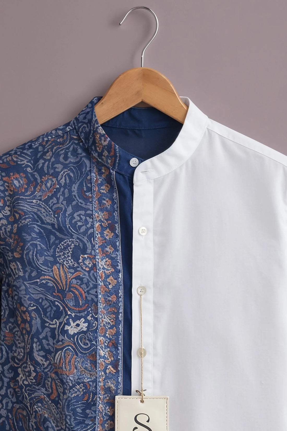 Men's Royal Split Paisley Shirt