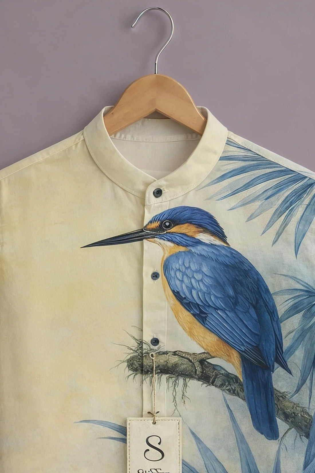 Men's Azure Bird Art Shirtt