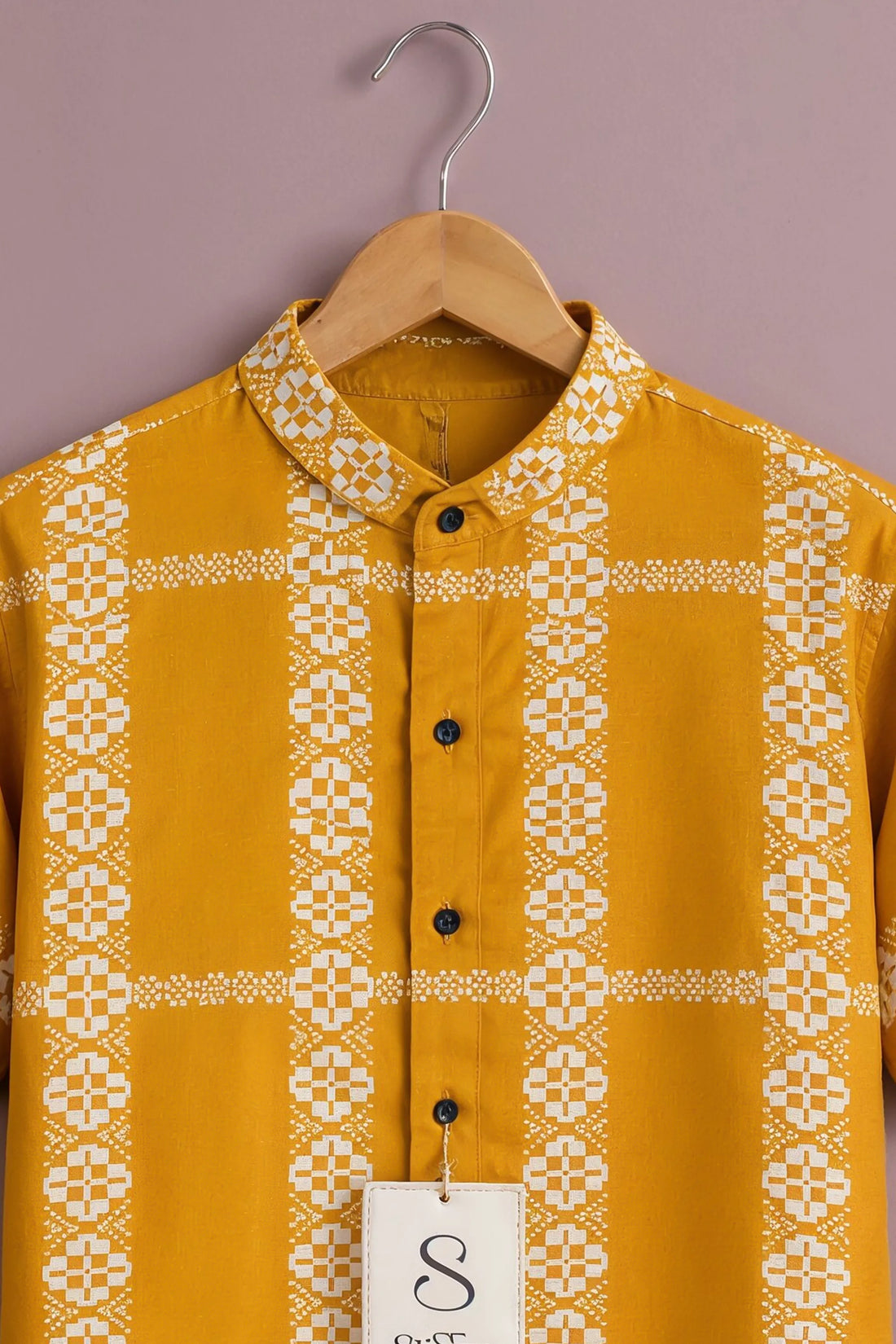 Mustard Heritage Print Shirt