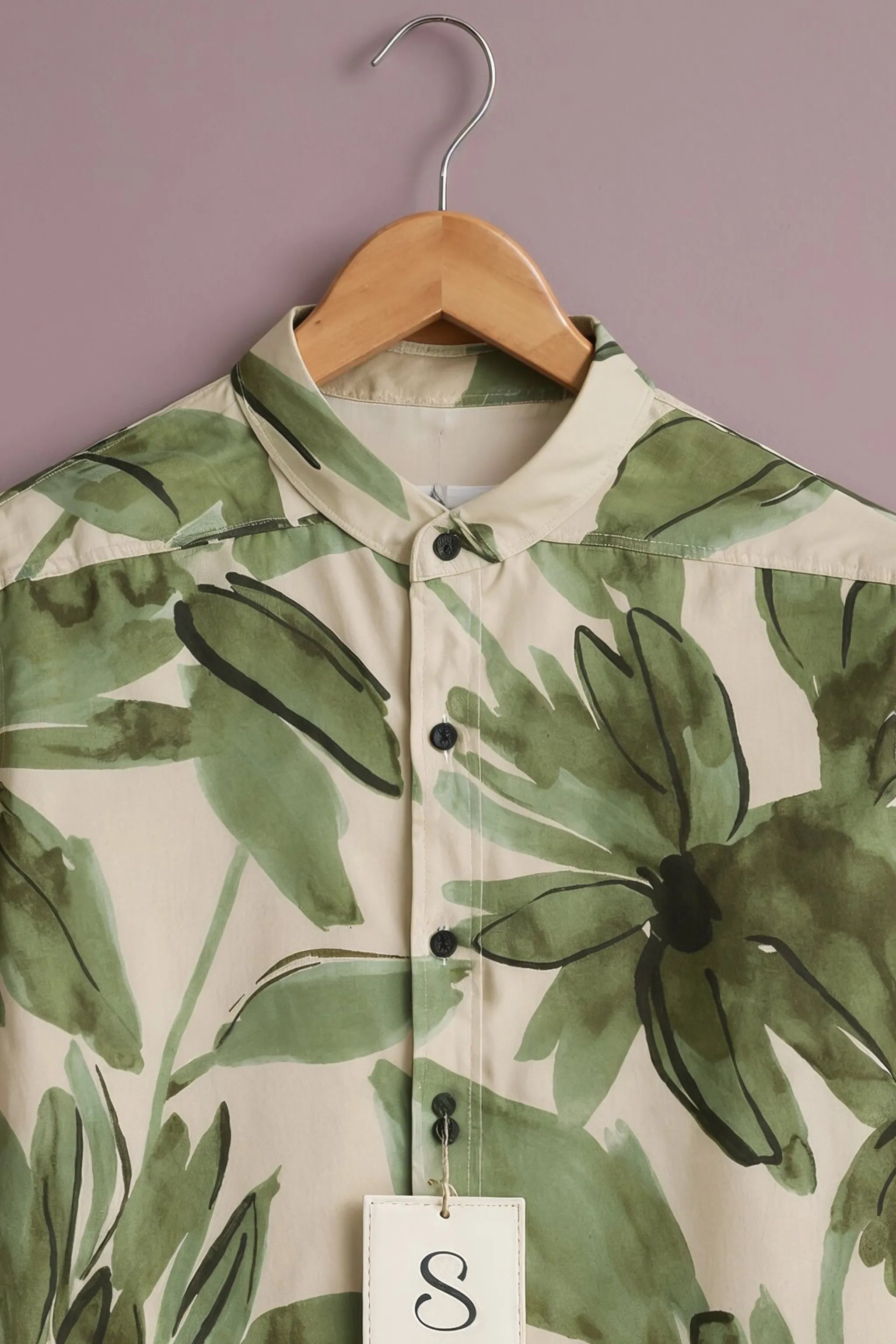 Men's Olive Bloom Resort Shirt
