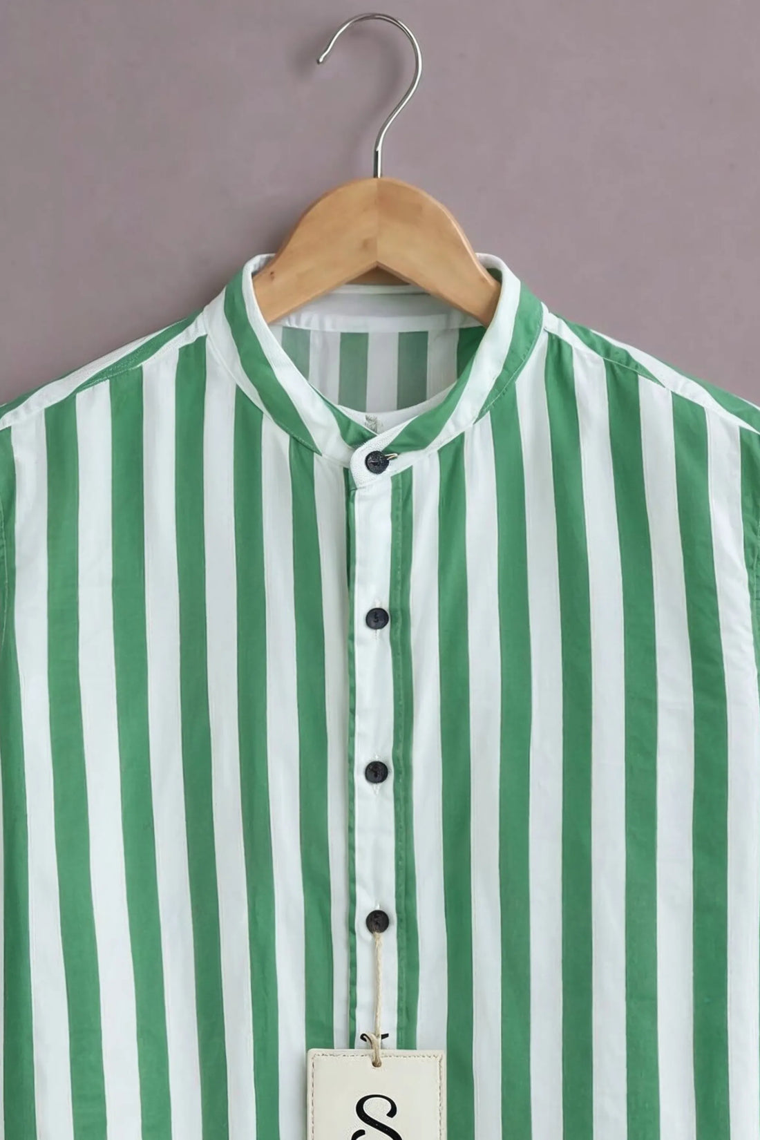 Men's Emerald Vertical Stripe Shirt