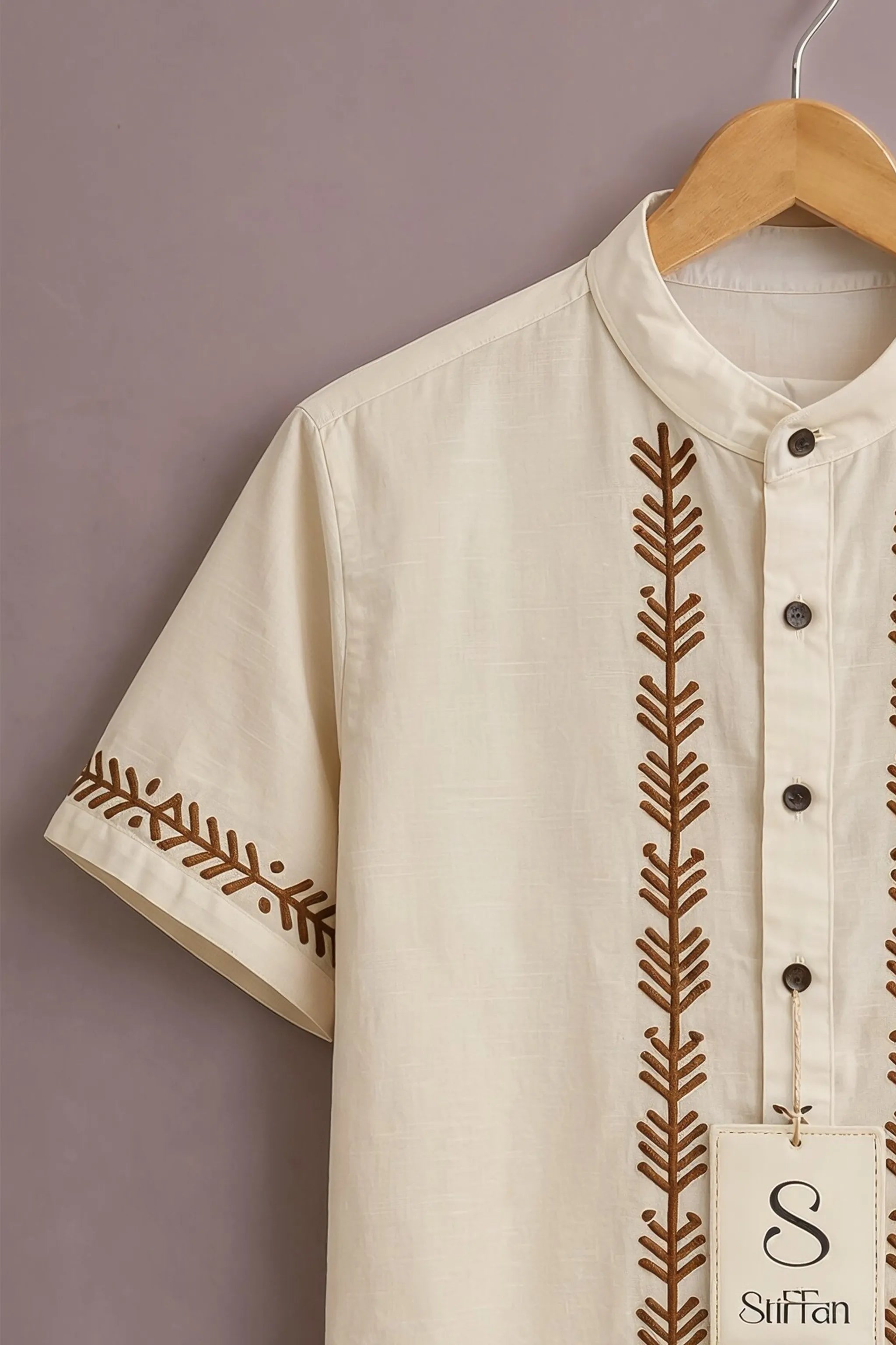 Ivory Artisan Embroidered Shirt