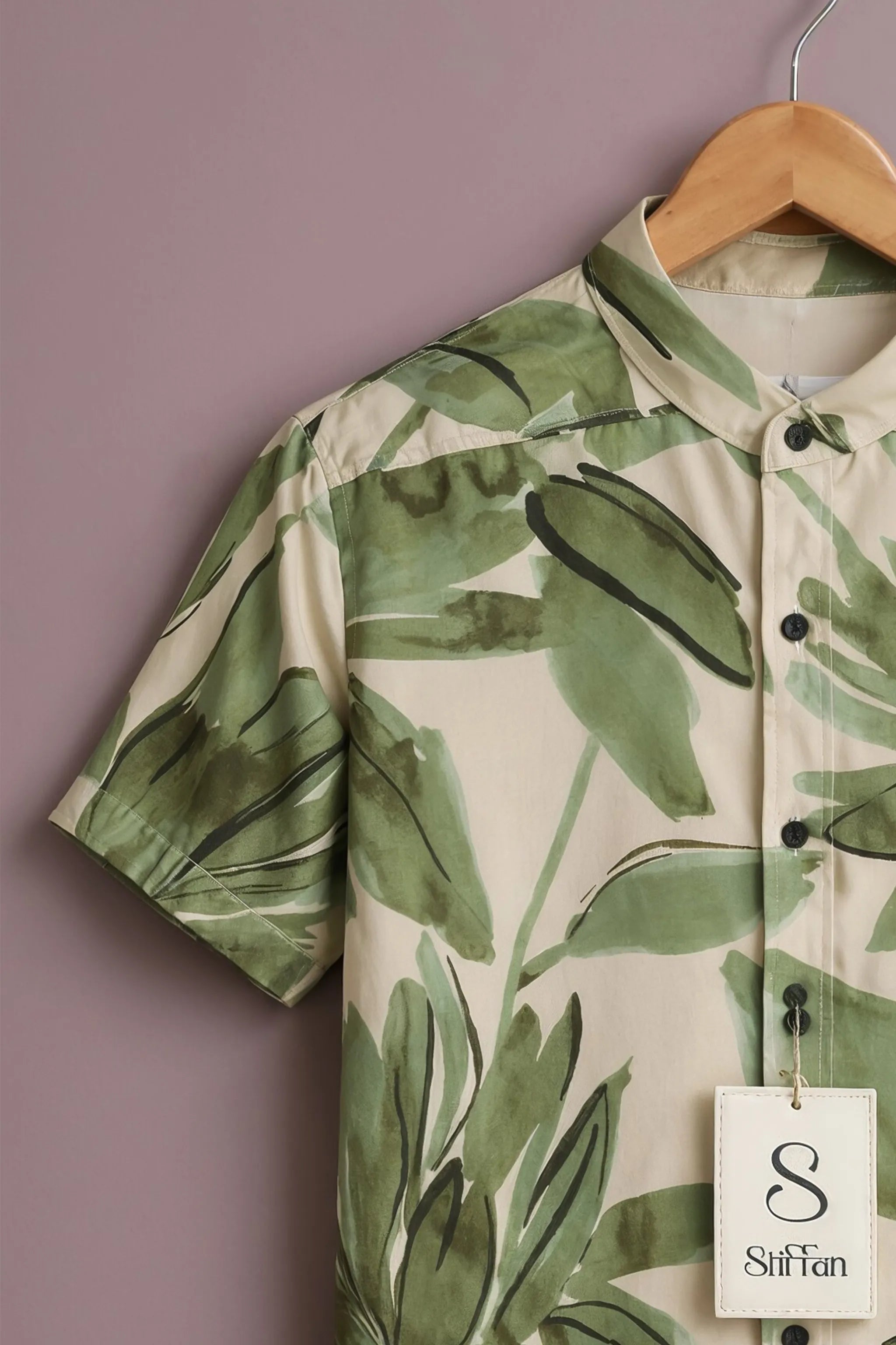 Men's Olive Bloom Resort Shirt
