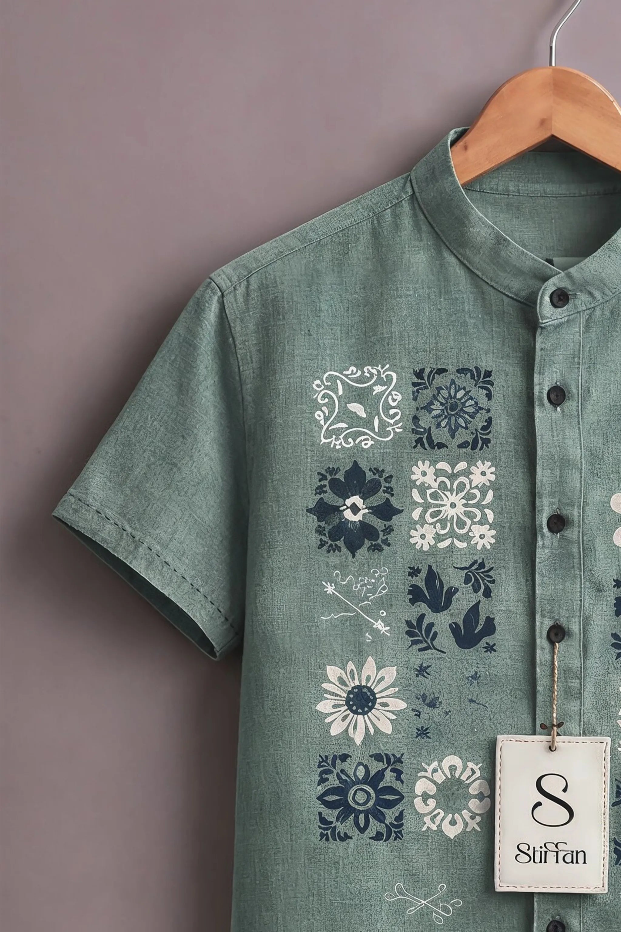 Men's Sage Mosaic Heritage Shirt