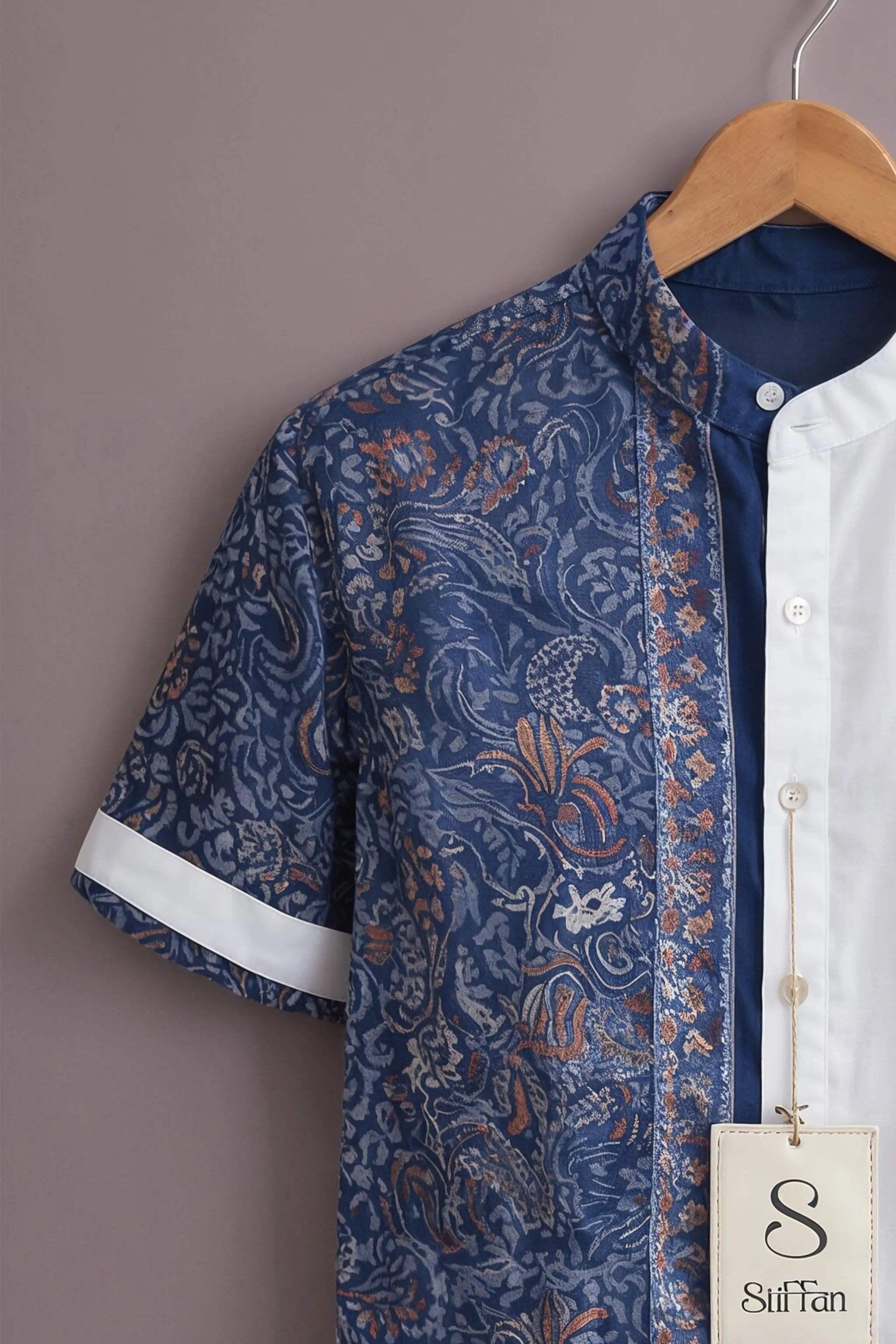 Men's Royal Split Paisley Shirt