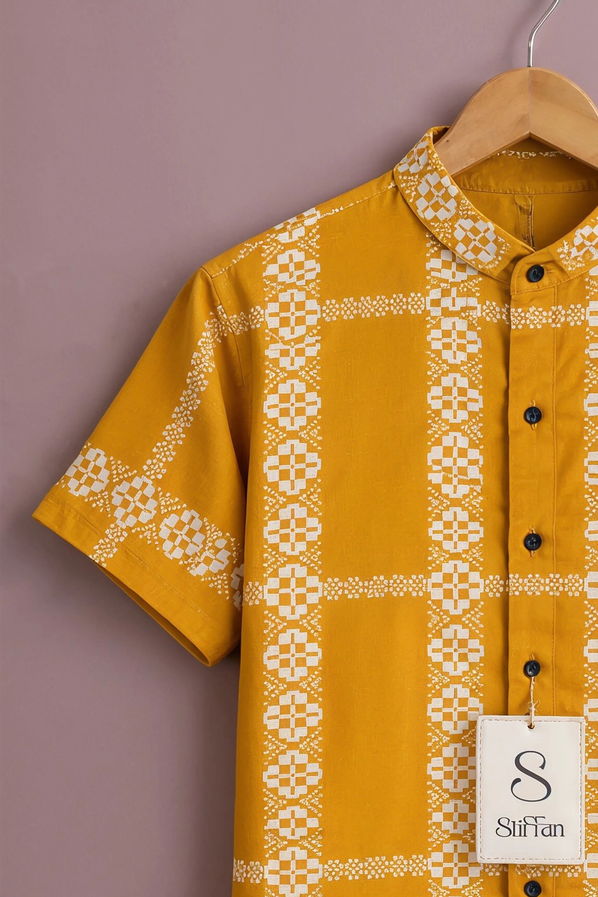 Mustard Heritage Print Shirt