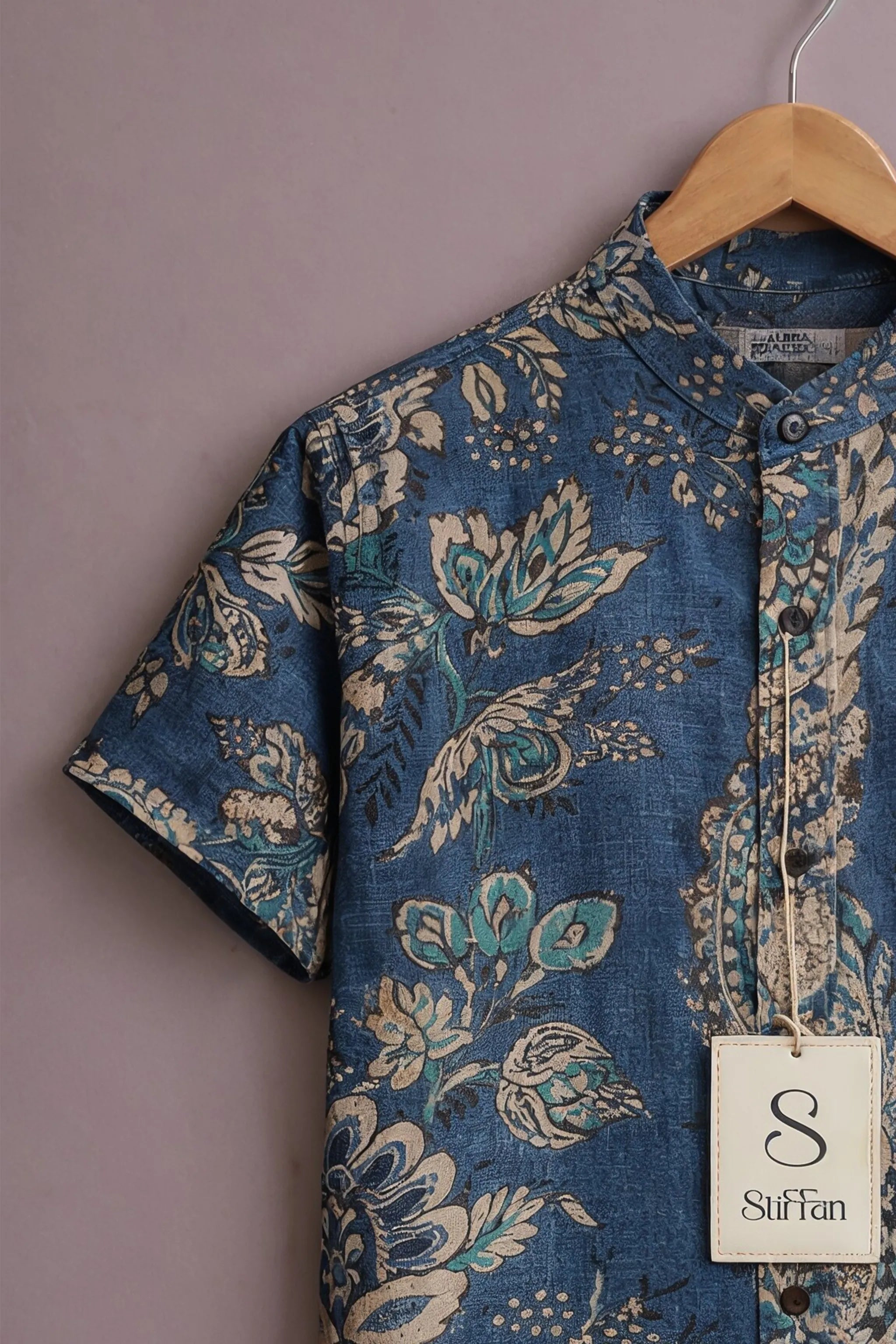 Man's eIndigo Heritage Floral Shirt