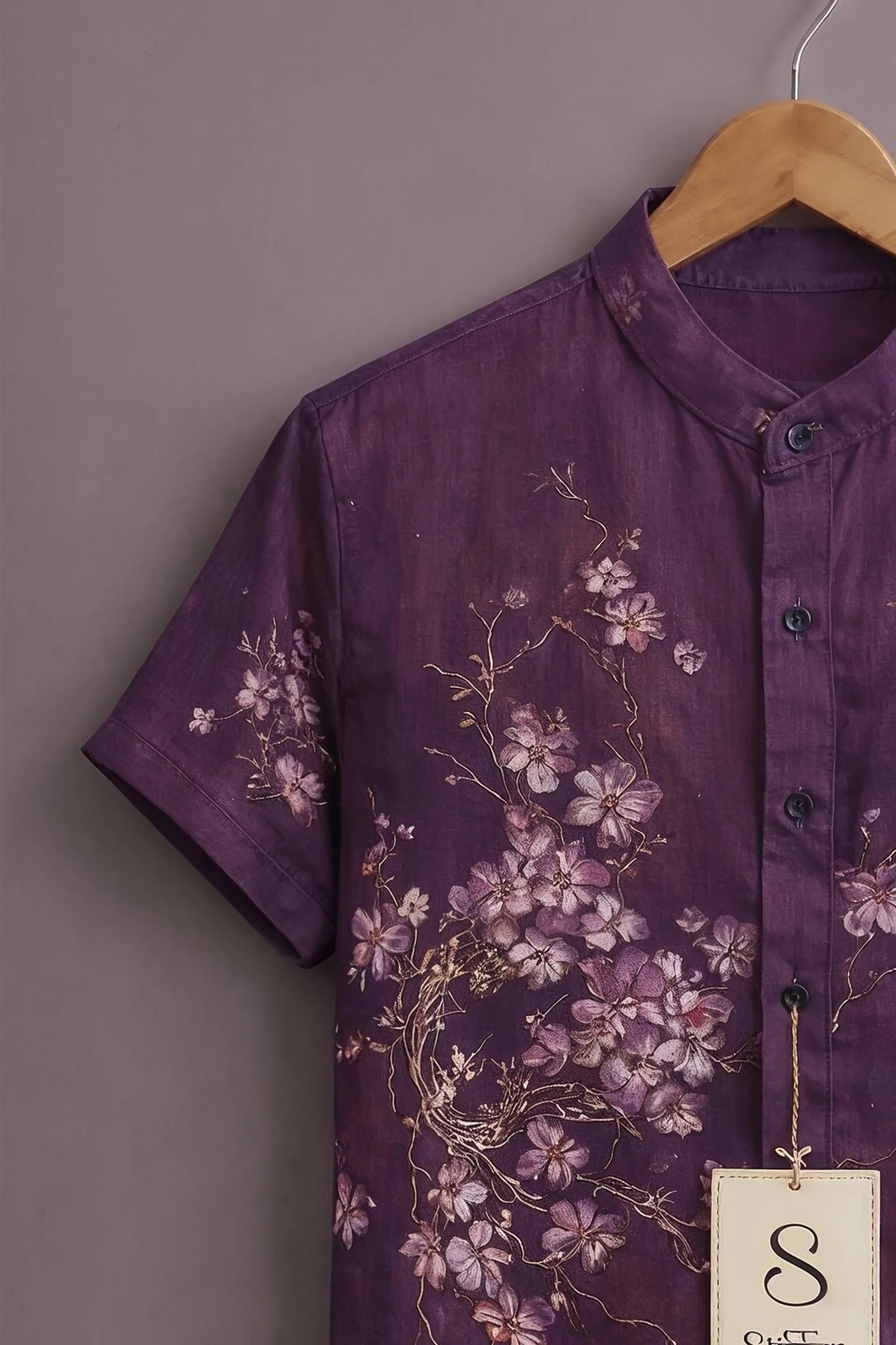 Men's Plum Blossom Art Shirt