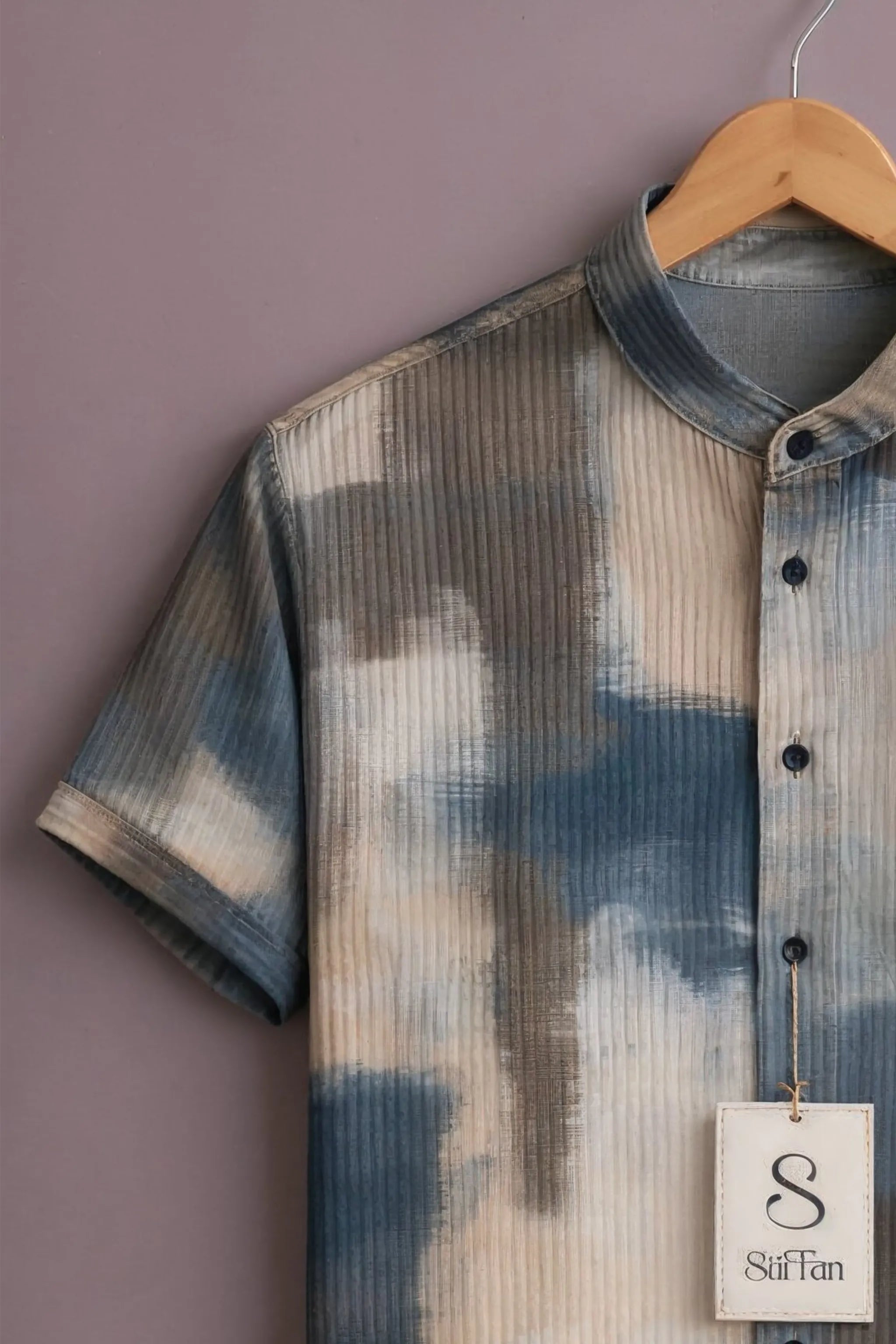 Men’s Smoky Drift Abstract Shirt