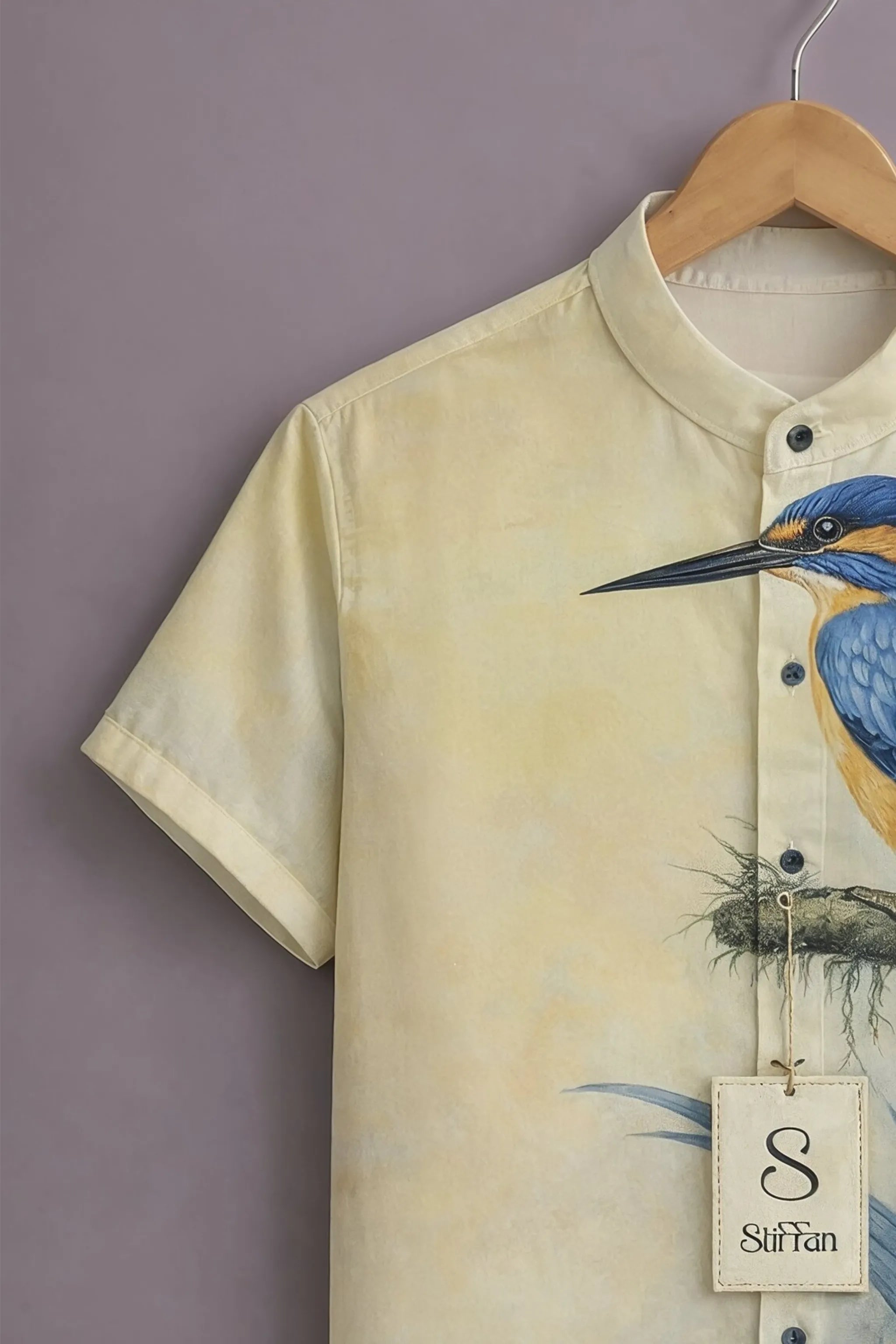 Men's Azure Bird Art Shirtt