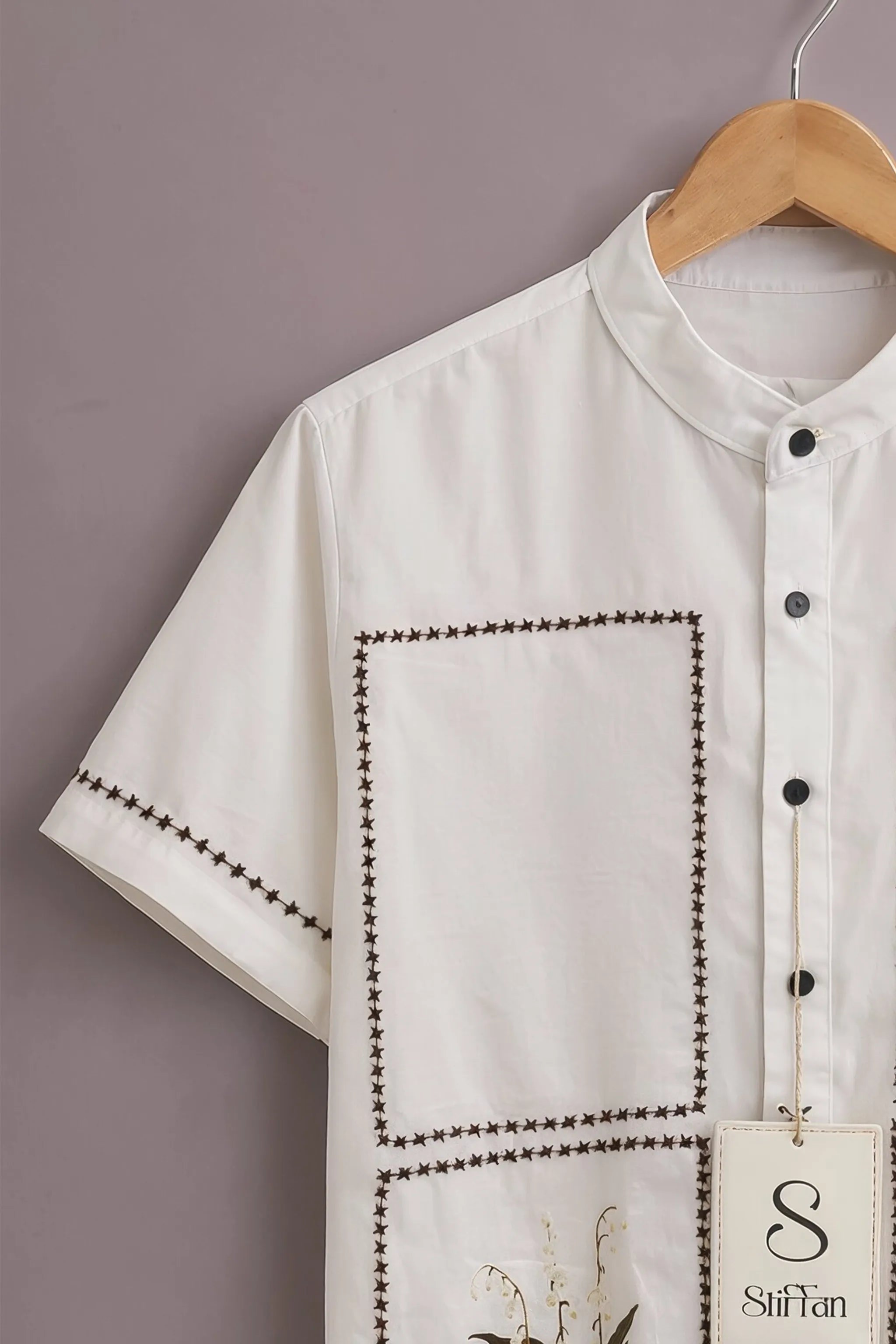Ivory Botanical Panel Shirt